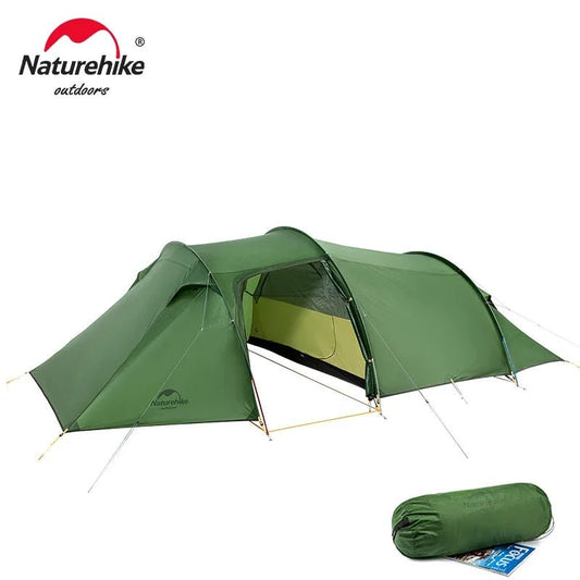 Naturehike Opalus Tente 2 ou 3 personnes ultra légère et 4 saisons. Idéale à emporter en travers de votre selle. Poids 2.98 kg - Motardise